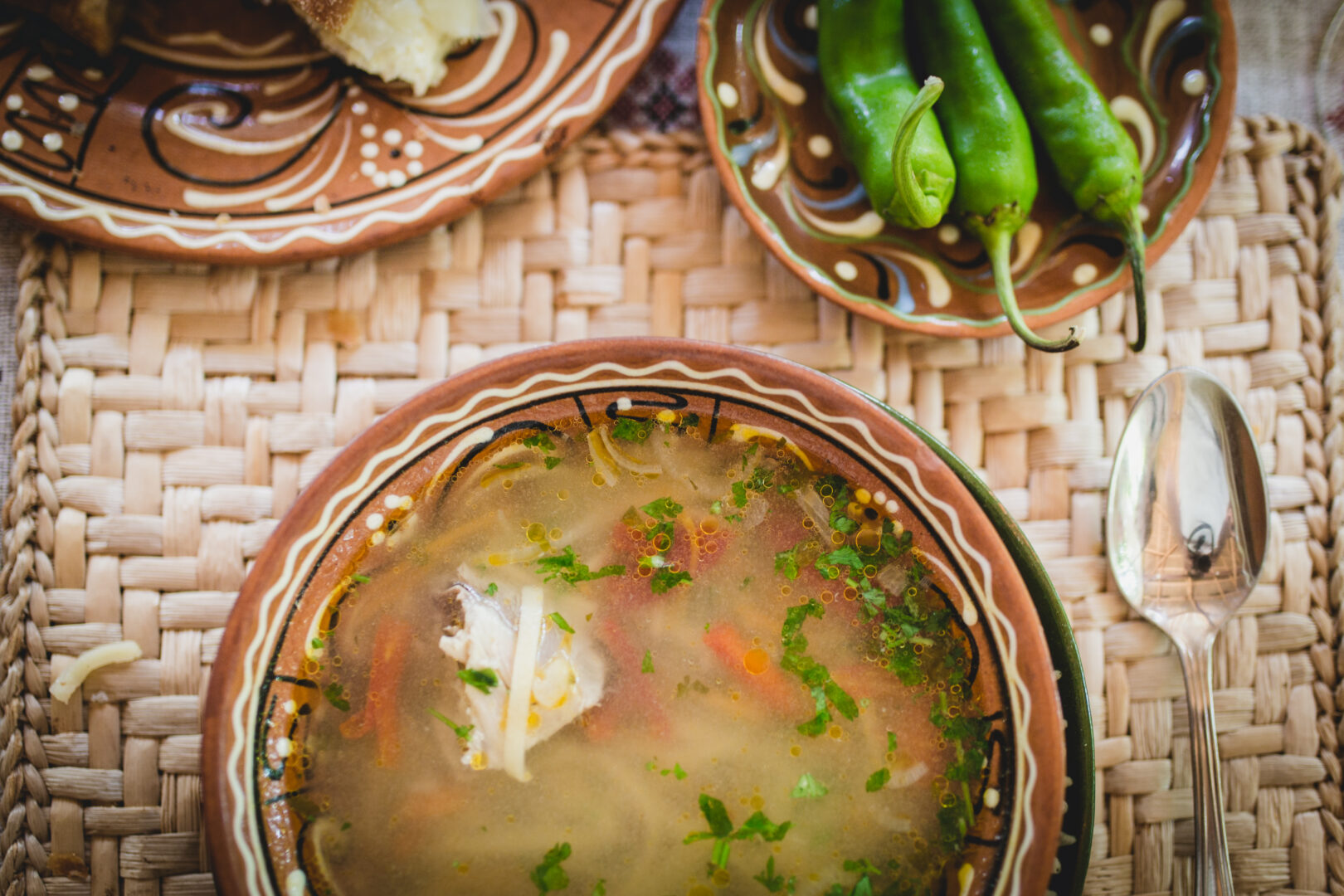Moldovan food, zeama soup.