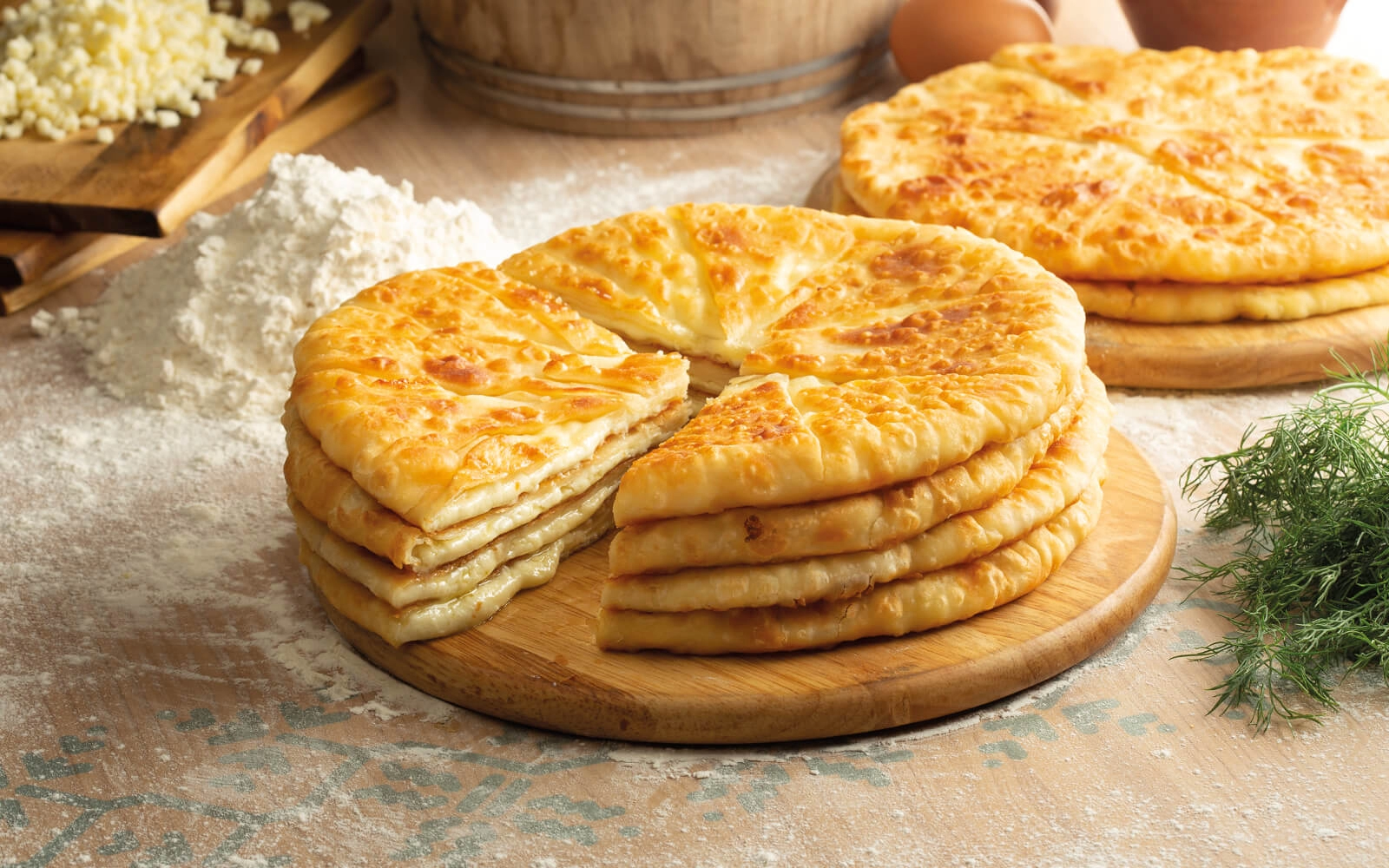 Placinte, a traditional Moldovan food.
