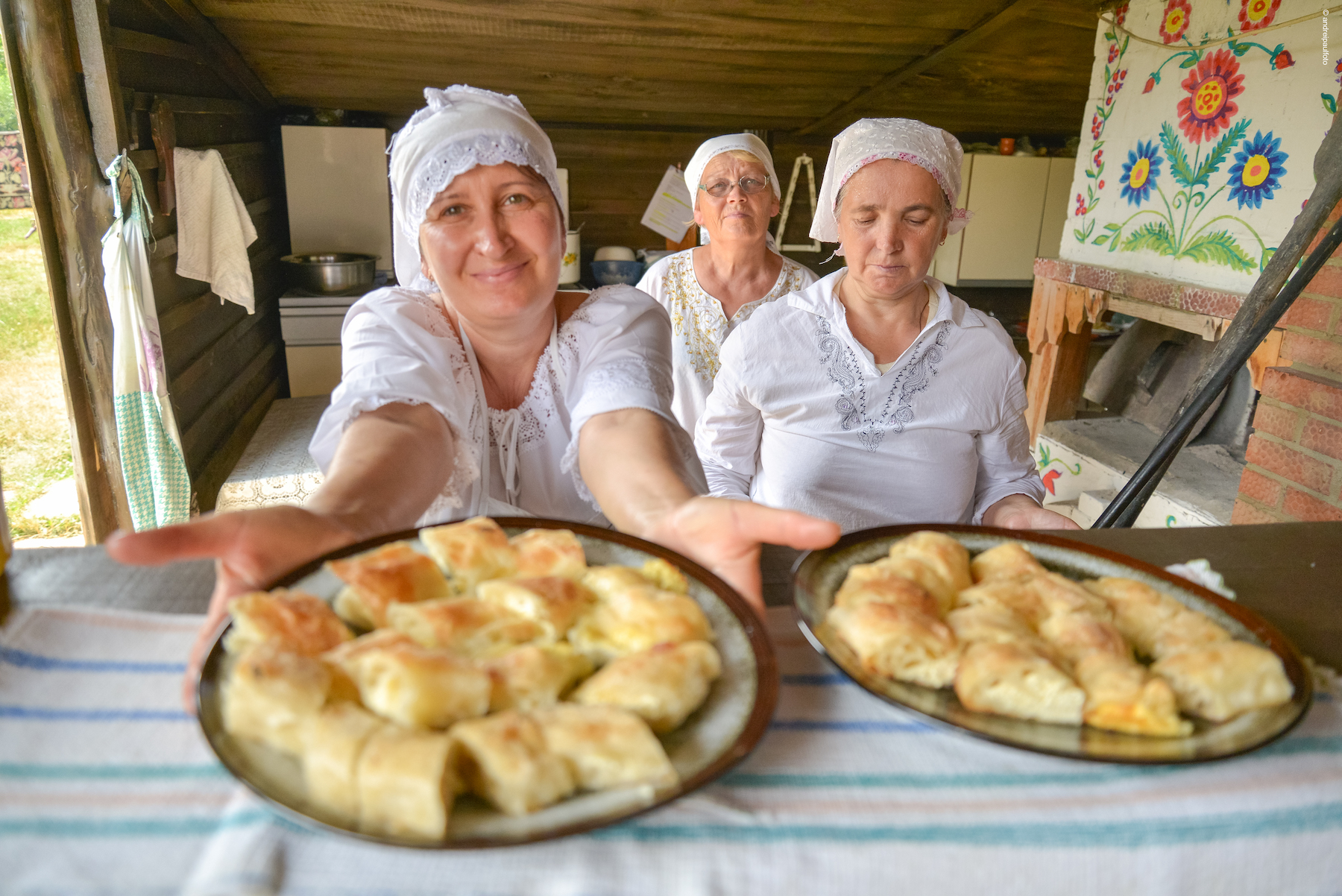 Moldovan food, traditional plancinte (stuffed pastry)