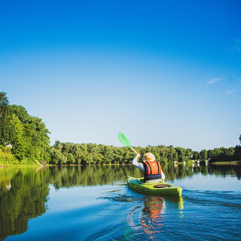 Moldova adventure travel, kayaking on the Dniester River.
