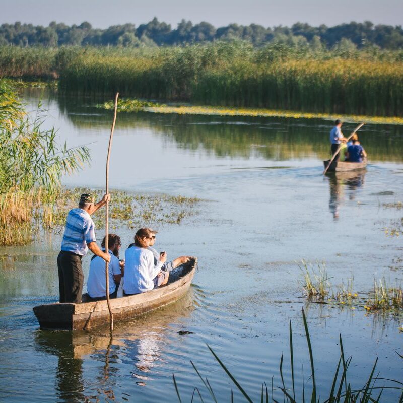 Moldova nature and boat rides at Lake Beleu.
