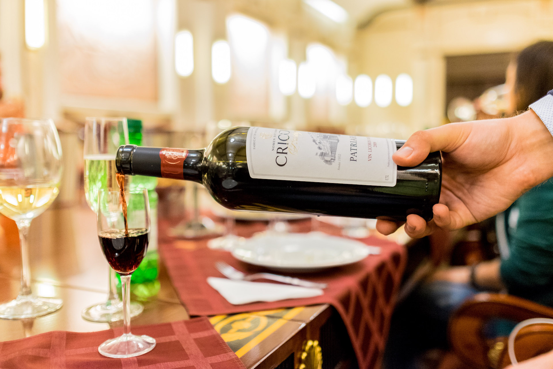 Moldova wine tasting at Cricova winery.
