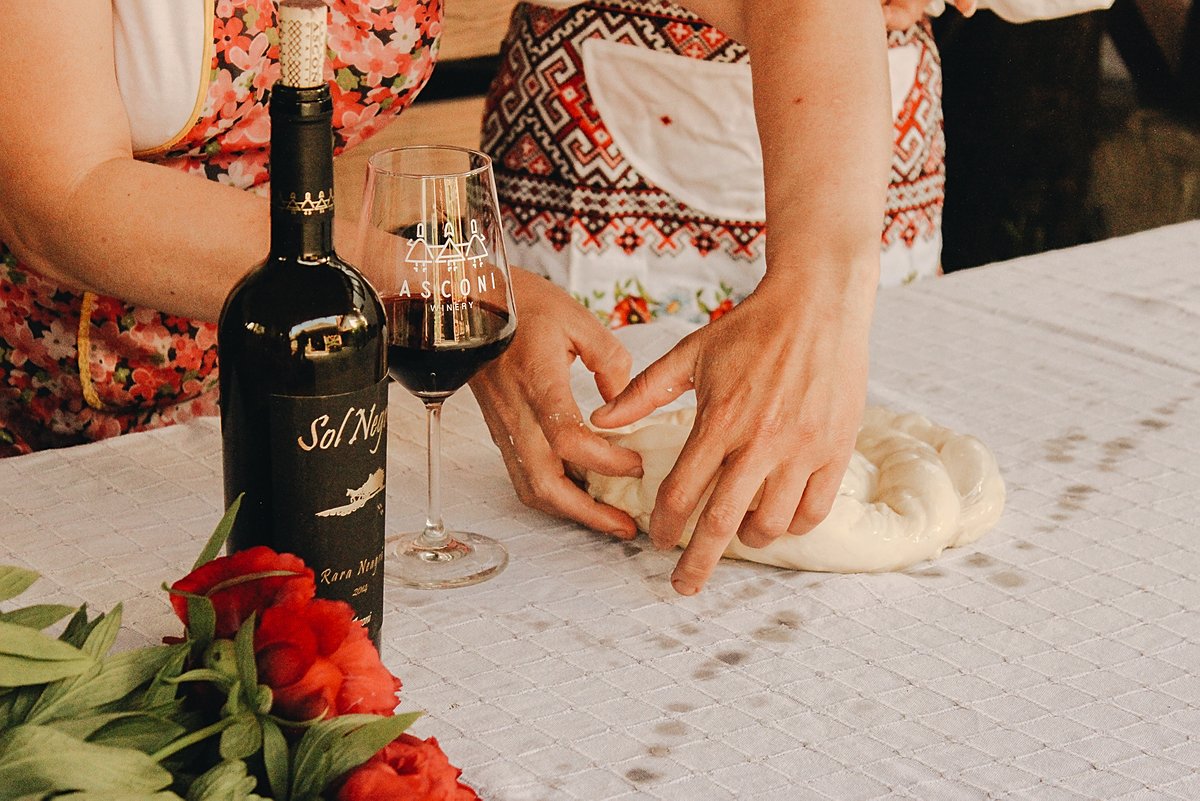 Moldova wine tasting holidays at Asconi Winery with its traditional food.