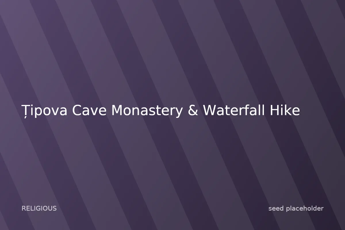 Photo of Țipova Cave Monastery & Waterfall Hike